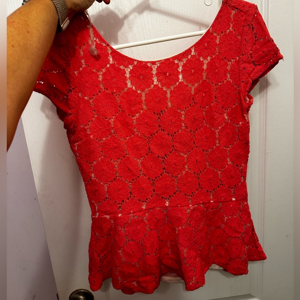 Floral Lace Peplum top
